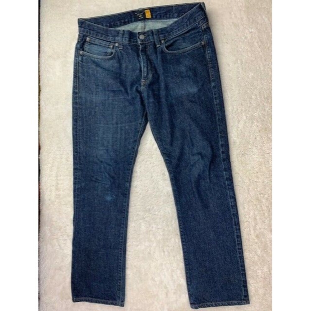 J. Crew Size 33x32 Mens Jeans (Actual Inseam 29 Inches) Straight Leg Dark Wash